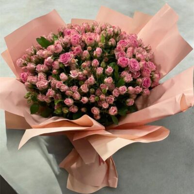 Pink Baby Rose Hand-Tied Bouquet